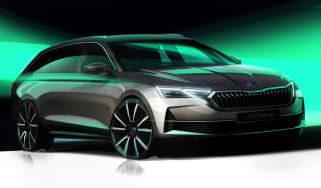 Skoda Octavia facelift sketch - front 